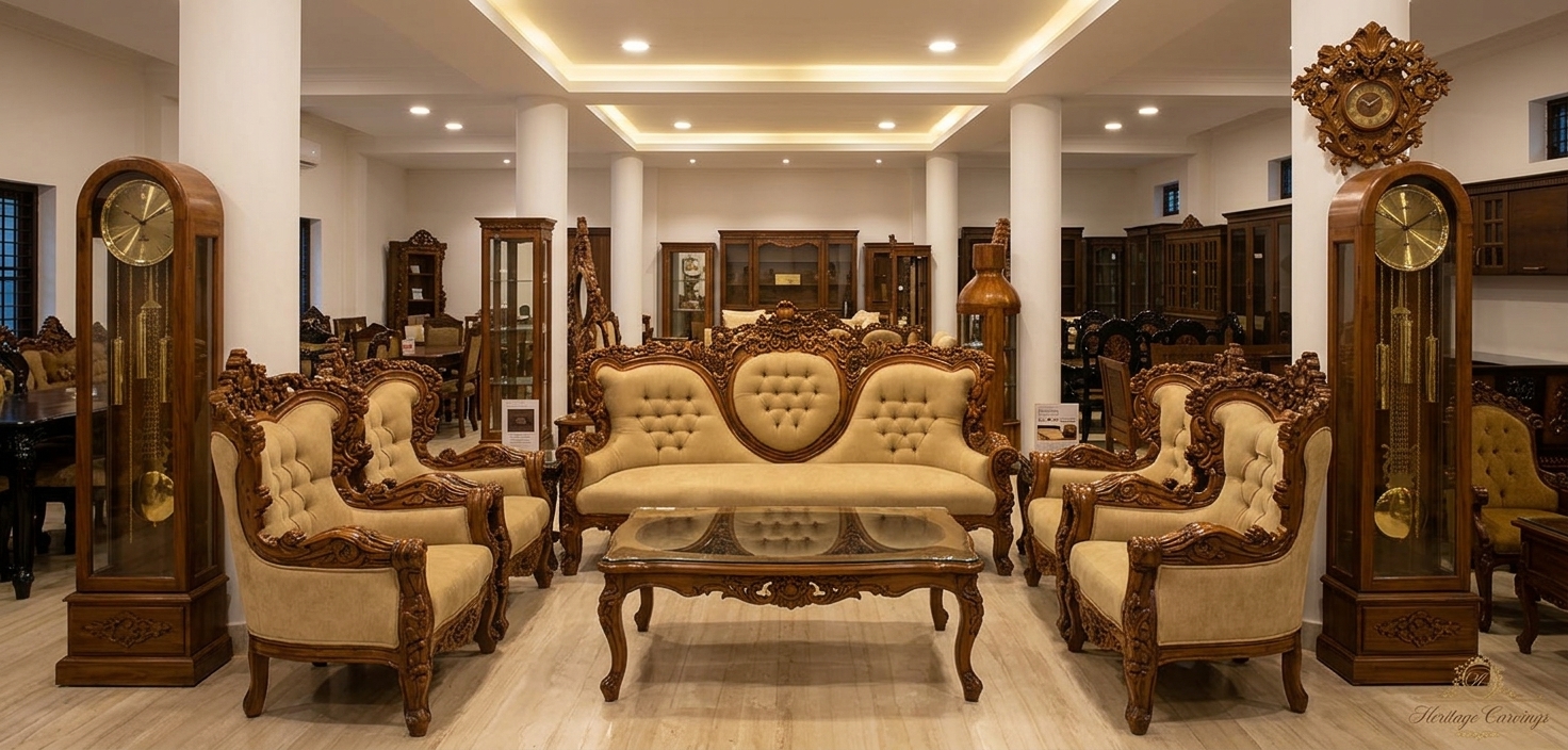 Handcrafted wooden furniture