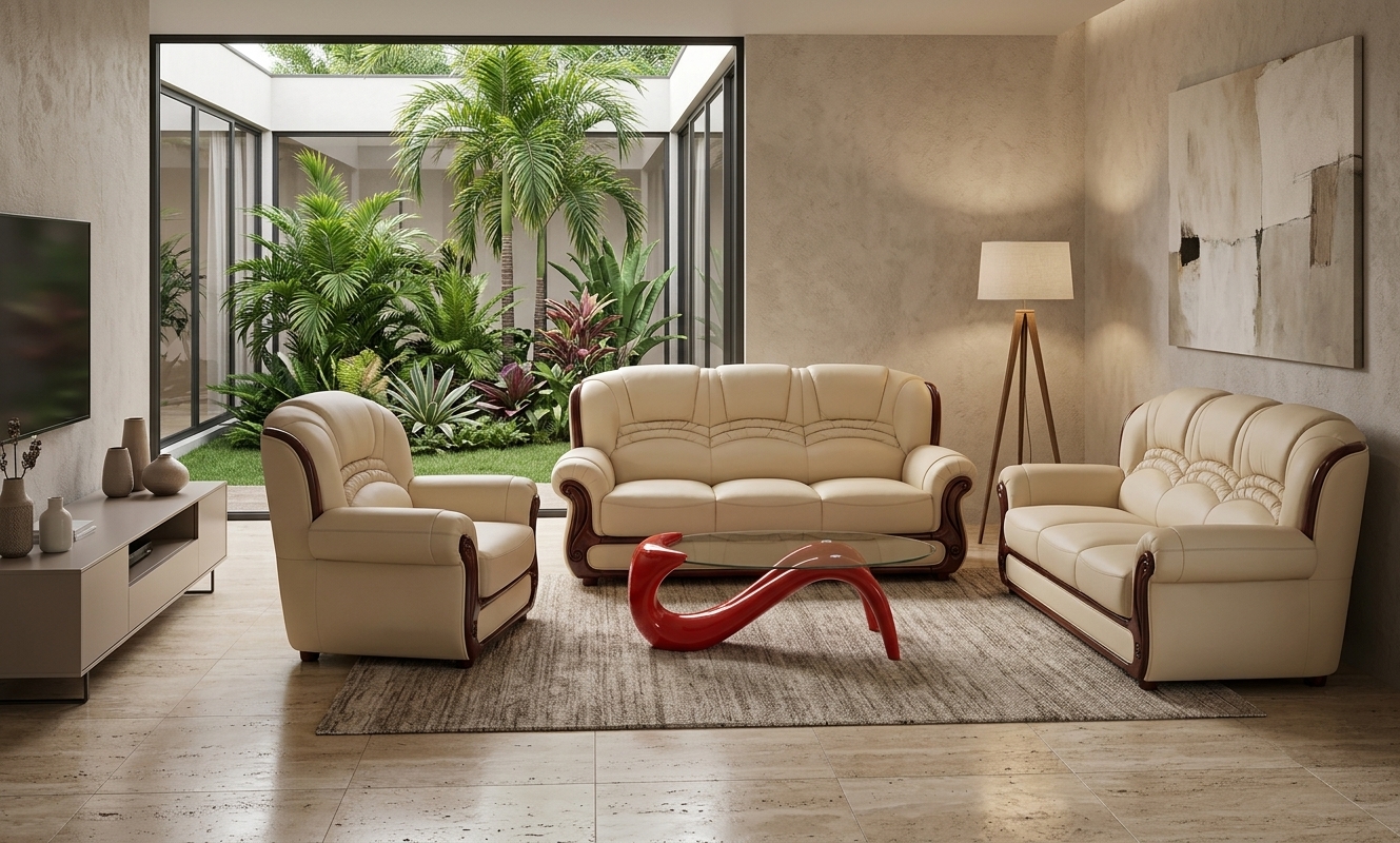 New teak sofa collection in showrooms